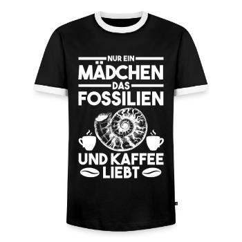 Geologe Fossiliensammler Paläontologie Geologie - Männer Kontrast-T-Shirt - Schwarz/Weiß - Vorne - AI Model Female 172 light (172cm) & AI Model Male 178 light (178cm)