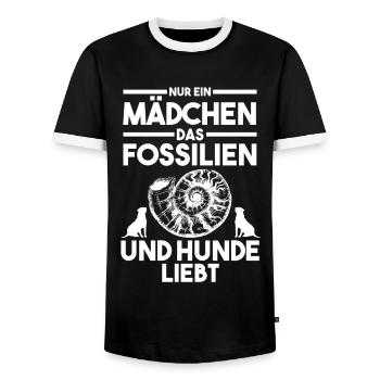 Geologe Fossiliensammler Paläontologie Geologie - Männer Kontrast-T-Shirt - Schwarz/Weiß - Vorne - AI Model Female 172 light (172cm) & AI Model Male 178 light (178cm)