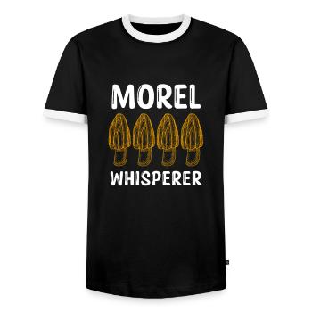 Mushroom Picker Mushrooms Mushroom Finder Mushroom Gift - Men's Ringer Shirt - black/white - Front - AI Model Female 172 light (172cm) & AI Model Male 178 light (178cm)