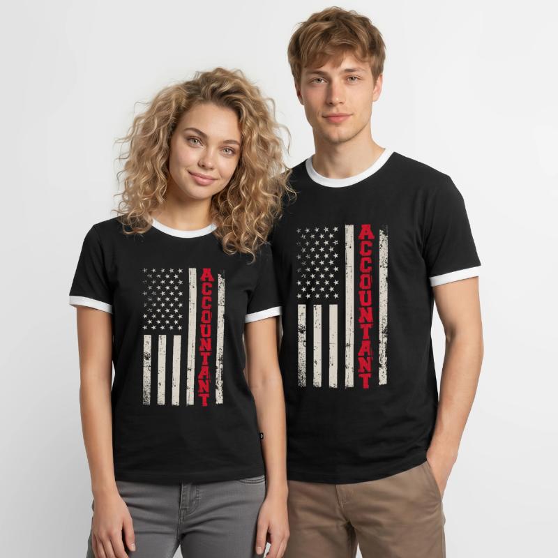 Comptable Comptable Comptable Comptabilité T-shirt contrasté Homme