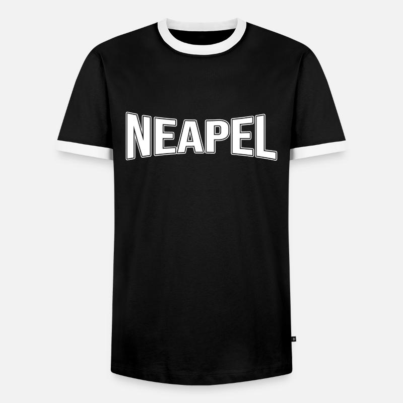 Naples - Men's Ringer Shirt - black/white