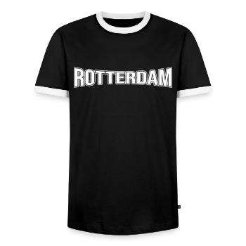 Rotterdam - T-shirt contrasté Homme - noir/blanc - Devant - AI Model Female 172 light (172cm) & AI Model Male 178 light (178cm)