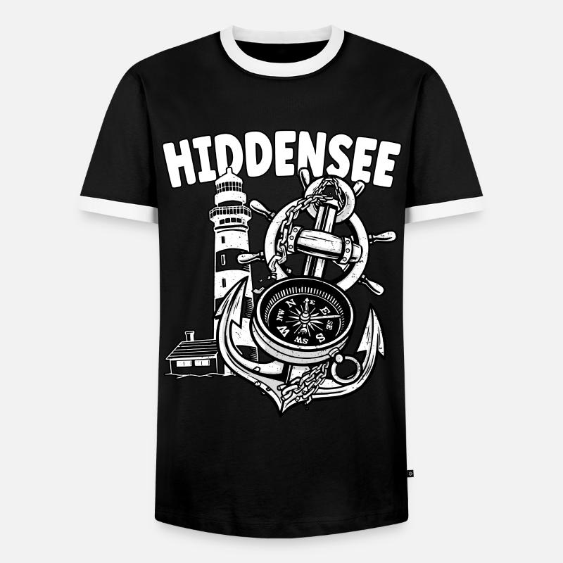 Hiddensee - Men's Ringer Shirt - black/white