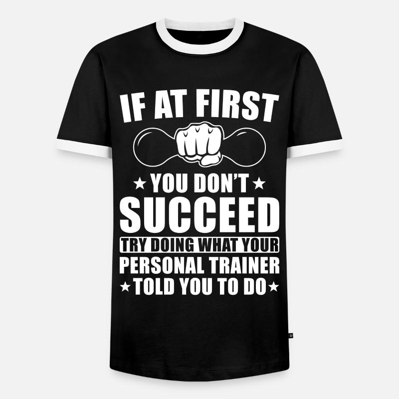 Personal Trainer Gift - Men's Ringer Shirt - black/white