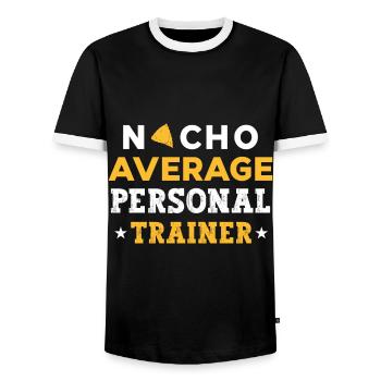 Fitness Workout Motivation Entraîneur personnel - T-shirt contrasté Homme - noir/blanc - Devant - AI Model Female 172 light (172cm) & AI Model Male 178 light (178cm)