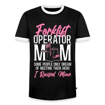 Certified Forklift Truck Operator - Männer Kontrast-T-Shirt - Schwarz/Weiß - Vorne - AI Model Female 172 light (172cm) & AI Model Male 178 light (178cm)