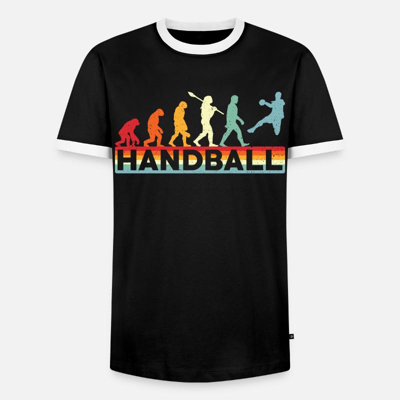 Handball Evolution Handball - Männer Kontrast-T-Shirt - Schwarz/Weiß