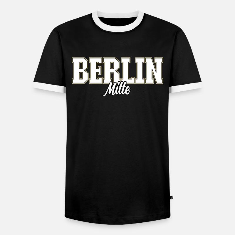 Berlin Mitte - Men's Ringer Shirt - black/white