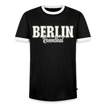 Berlin Rosenthal - Männer Kontrast-T-Shirt - Schwarz/Weiß - Vorne - AI Model Female 172 light (172cm) & AI Model Male 178 light (178cm)