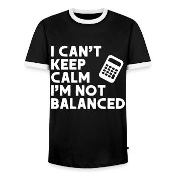 Accountant Gift Profession Finance Tax Advisor - Men's Ringer Shirt - black/white - Front - AI Model Female 172 light (172cm) & AI Model Male 178 light (178cm)