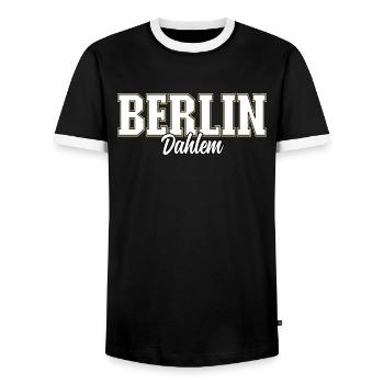 Berlin Dahlem - Männer Kontrast-T-Shirt - Schwarz/Weiß - Vorne - AI Model Female 172 light (172cm) & AI Model Male 178 light (178cm)