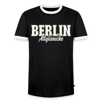 Berlin Altglienicke - Männer Kontrast-T-Shirt - Schwarz/Weiß - Vorne - AI Model Female 172 light (172cm) & AI Model Male 178 light (178cm)
