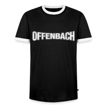 Offenbach - Männer Kontrast-T-Shirt - Schwarz/Weiß - Vorne - AI Model Female 172 light (172cm) & AI Model Male 178 light (178cm)