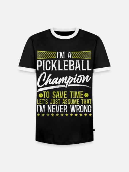Pickleball I'm A Pickleball - Männer Kontrast-T-Shirt - Schwarz/Weiß