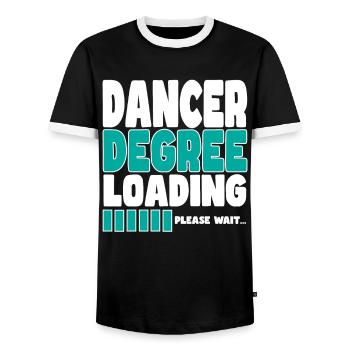 Dancer invites training - Men's Ringer Shirt - black/white - Front - AI Model Female 172 light (172cm) & AI Model Male 178 light (178cm)