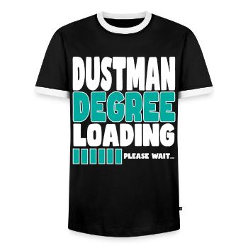 Müllmann invites training - Men's Ringer Shirt - black/white - Front - AI Model Female 172 light (172cm) & AI Model Male 178 light (178cm)