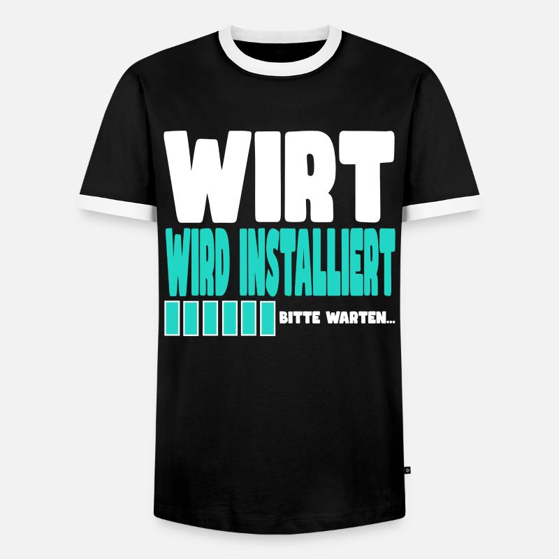 Wirt wird installiert - Männer Kontrast-T-Shirt - Schwarz/Weiß