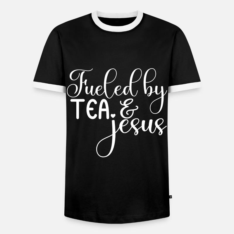 Teetrinker Teeliebhaber Geschenk Tee - Männer Kontrast-T-Shirt - Schwarz/Weiß
