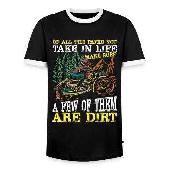 A Few Of Them Are Dirt Bike Sprüche Motorrad - Männer Kontrast-T-Shirt - Schwarz/Weiß - Vorne - AI Model Female 172 light (172cm) & AI Model Male 178 light (178cm)