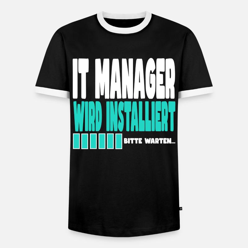 It Manager wird installiert - Männer Kontrast-T-Shirt - Schwarz/Weiß