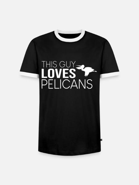 Typ Pelikan Spruch - Männer Kontrast-T-Shirt - Schwarz/Weiß