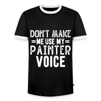 Peintre Cadeau Peinture Artiste Maître Peintre - T-shirt contrasté Homme - noir/blanc - Devant - AI Model Female 172 light (172cm) & AI Model Male 178 light (178cm)