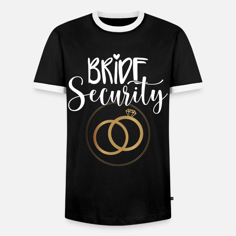 Bride Security Wedding - Men's Ringer Shirt - black/white