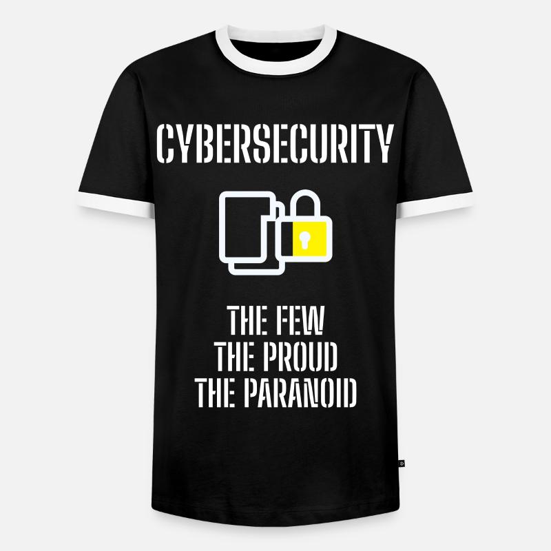 Cybersecurity - IT Security Computer Scientists - Men's Ringer Shirt - black/white