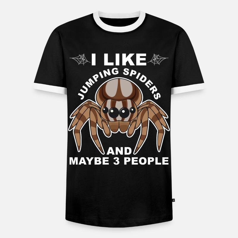 Jumping Spider Saying - Men's Ringer Shirt - black/white