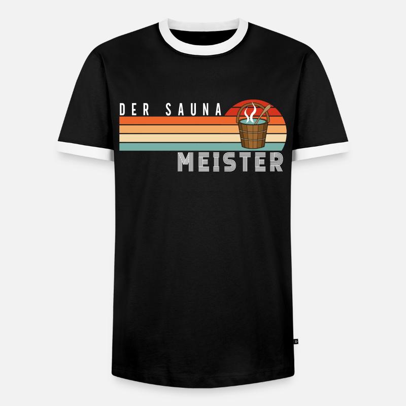 Sauna - Men's Ringer Shirt - black/white