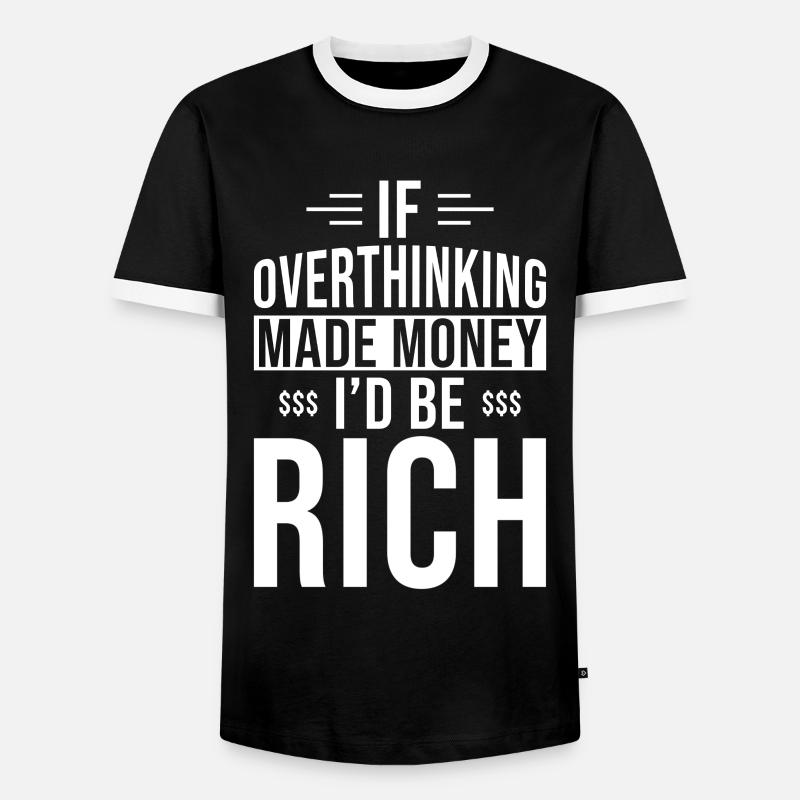 Overthinker Overthinking - Men's Ringer Shirt - black/white