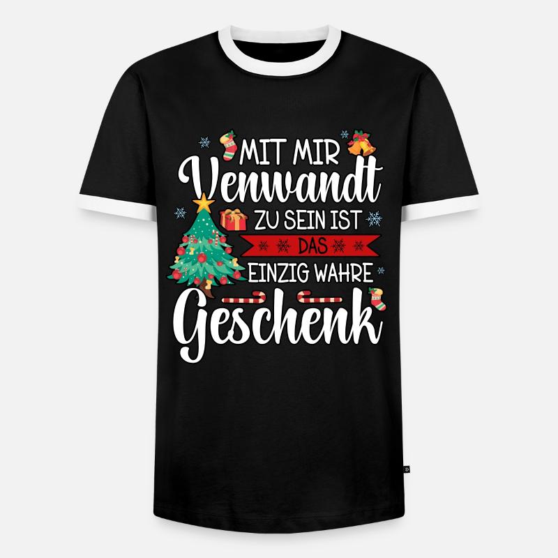 Weihnachten - Männer Kontrast-T-Shirt - Schwarz/Weiß