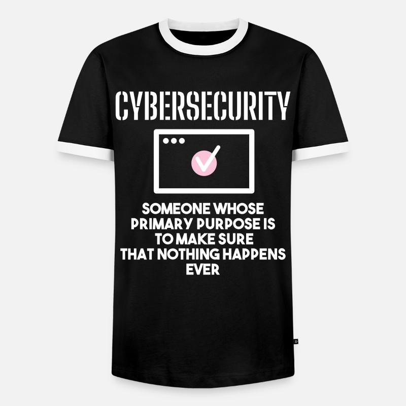 Cybersecurity - IT Security Computer Scientists - Men's Ringer Shirt - black/white