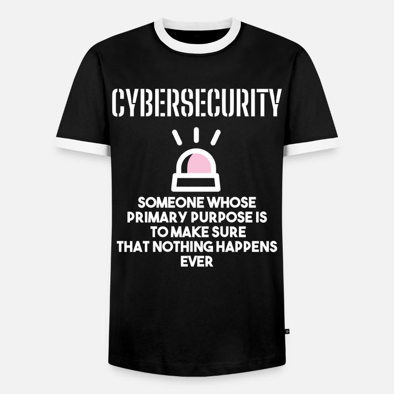 Cybersecurity - IT Security Computer Scientists - Men's Ringer Shirt - black/white