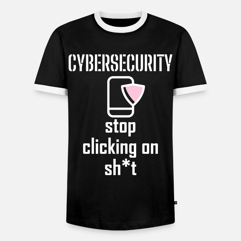 Cybersecurity - IT Security Computer Scientists - Men's Ringer Shirt - black/white