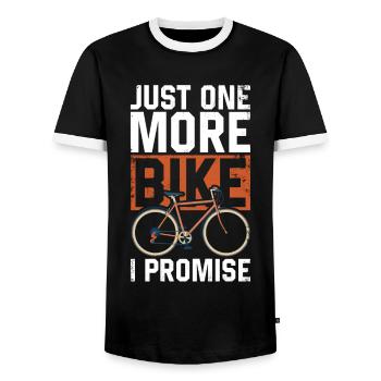 Drôle de vélo de route Cyclisme - T-shirt contrasté Homme - noir/blanc - Devant - AI Model Female 172 light (172cm) & AI Model Male 178 light (178cm)