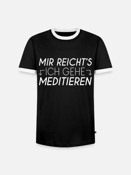 Meditieren Spruch - Männer Kontrast-T-Shirt - Schwarz/Weiß