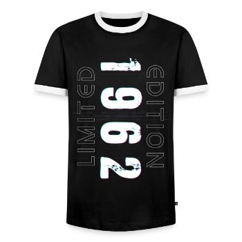 Édition Limitée Année de Naissance 1962 Cadeau Hommes - T-shirt contrasté Homme - noir/blanc - Devant - AI Model Female 172 light (172cm) & AI Model Male 178 light (178cm)