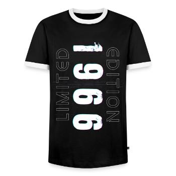 Édition Limitée Année de Naissance 1966 Cadeau Hommes - T-shirt contrasté Homme - noir/blanc - Devant - AI Model Female 172 light (172cm) & AI Model Male 178 light (178cm)