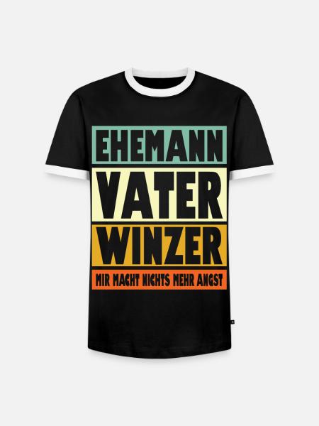 Winzer Vater Ehemann Held - Männer Kontrast-T-Shirt - Schwarz/Weiß