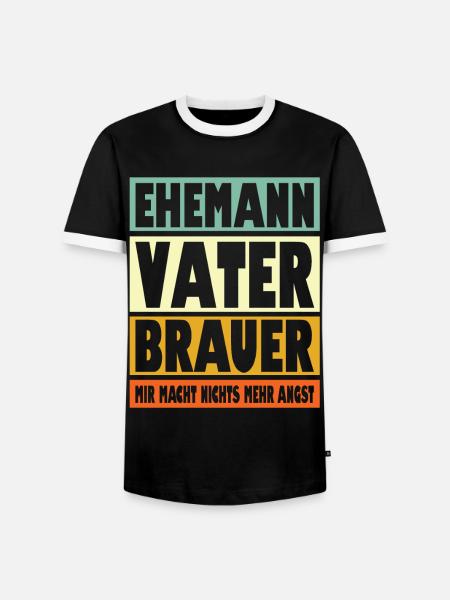 Brauer Vater Ehemann Held - Männer Kontrast-T-Shirt - Schwarz/Weiß