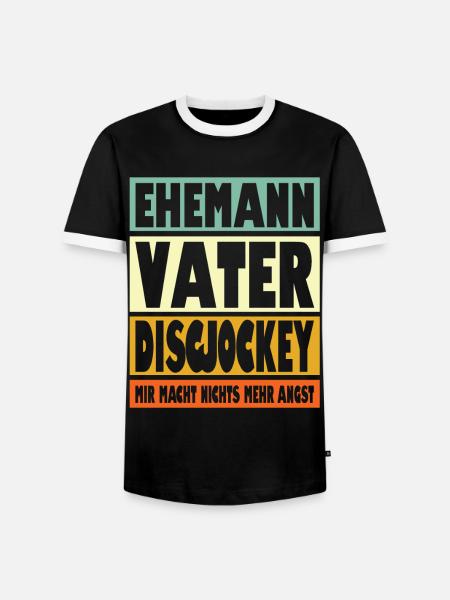 Discjockey Vater Ehemann Held - Männer Kontrast-T-Shirt - Schwarz/Weiß