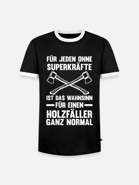 Waldarbeiter Förster Waldarbeit Holzfäller - Männer Kontrast-T-Shirt - Schwarz/Weiß