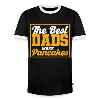 Pfannkuchen Liebhaber Geschenk Pfannkuchen Spruch - Männer Kontrast-T-Shirt - Schwarz/Weiß - Vorne - AI Model Female 172 light (172cm) & AI Model Male 178 light (178cm)