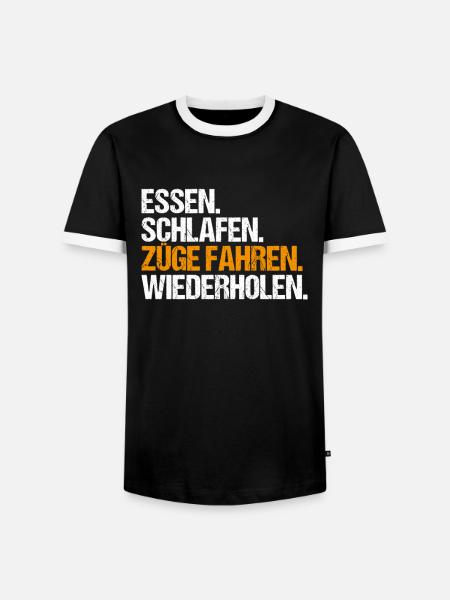 Triebfahrzeugführer Lokführer Train Driver - Männer Kontrast-T-Shirt - Schwarz/Weiß