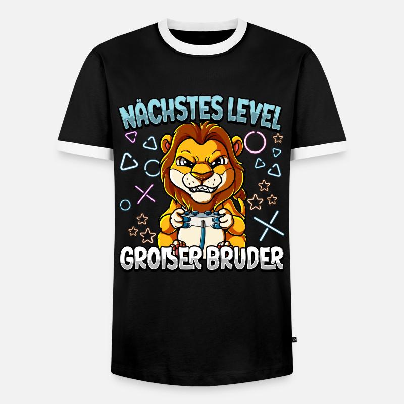 Nächstes Level Großer Bruder - Männer Kontrast-T-Shirt - Schwarz/Weiß