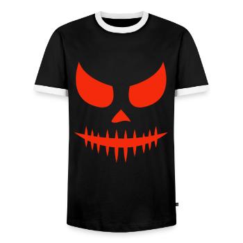 Halloween Halloween Halloween Halloween Halloween - T-shirt contrasté Homme - noir/blanc - Devant - AI Model Female 172 light (172cm) & AI Model Male 178 light (178cm)