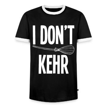 Putzfrau Reinigungskraft Kehren Straßenfeger - Männer Kontrast-T-Shirt - Schwarz/Weiß - Vorne - AI Model Female 172 light (172cm) & AI Model Male 178 light (178cm)