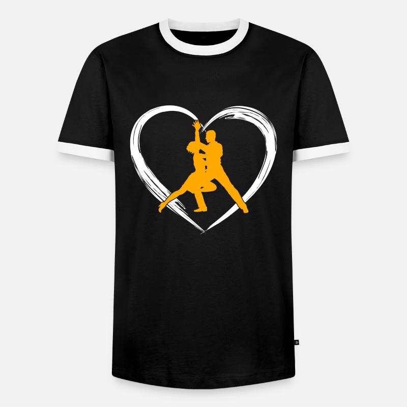 Dancing love - Men's Ringer Shirt - black/white