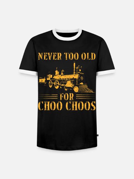Steam Train Driver Trainspotting - Men's Ringer Shirt - black/white